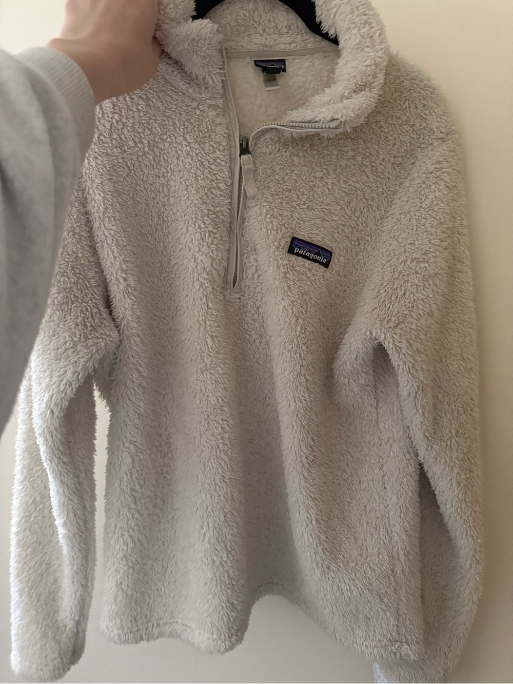 Patagonia Cream Plush Half-Zip Pullover